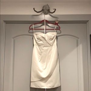 Donna Ricco Collection White Silk sweetheart dress